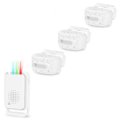 EGIZPY Motion Detector Alarm,Outdoor Motion Sensor Security Alarm with Loud Siren,IP64 Waterproof Wireless Driveway Alarm,918ft Range for Outdoor Mailboxes,Driveways(3Sensors & 1Receiver)