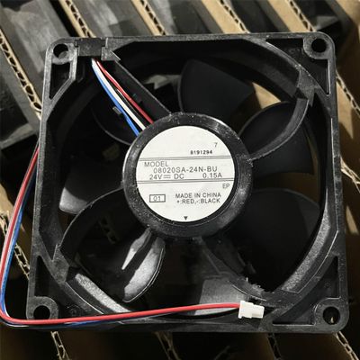 08020SA-24N-BU DC24V 0.15A 3-Wire Inverter Cooling Fan 80x80x20mm 8cm