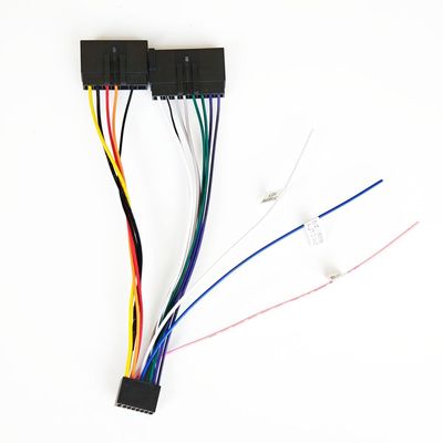 24Pin ISO Radio Wiring Harness Adapter for Ford 2003-2013 F150 F250 Lincoln Navigator Mercury Mountaineer, Aftermarket Stereo Harness with SWC & Reverse Camera Cable (16pin to 8+8pin)