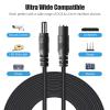 10-Pack 60ft DC Power Extension Cable,5.5mm x 2.1mm Extension Cord,12V DC Male to Female Power Cord for CCTV Security Camera,Power Supply,IP,Router,LED Strip view 2