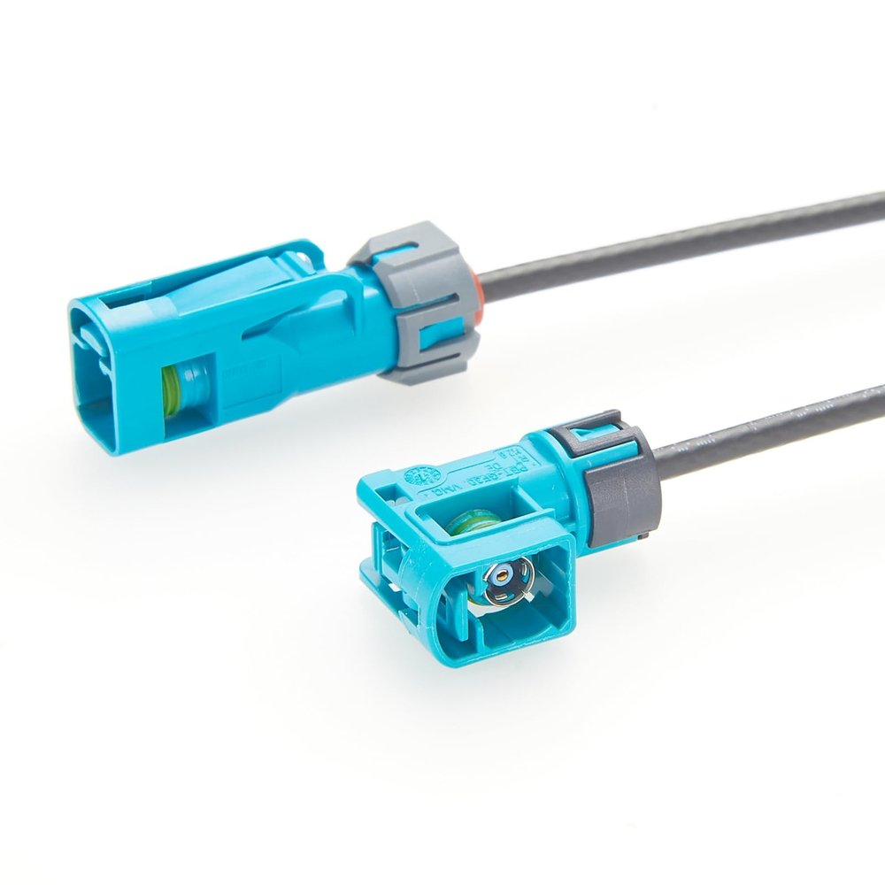 IP67 Waterproof Right Angle Rosenberger Fakra Z Code Female to Female RF Coaxial Cable 59K24K-102A4-Z to 59Z163-003-Z Vehicle GPS Antenna Cable for ADAS, GMSL & FPD-Link Cameras, Infotainment(1.48M)