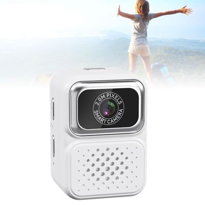 Sanpyl Mini Keychain Camera, 1080P 2MP Mini Thumb Sized Digital Camera with 32GB Storage Card, 100M Use Time, Micro Video Camera for Travel Study (White)