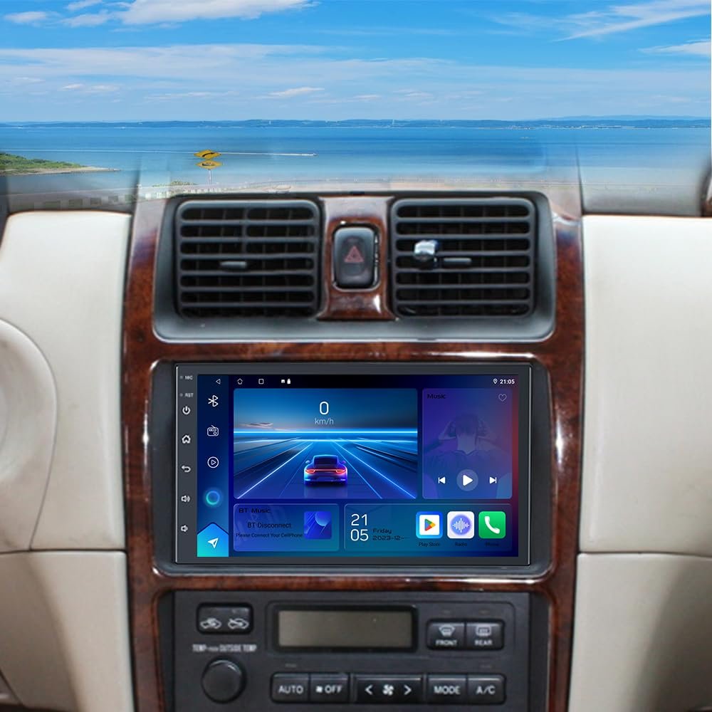 4+64GB Android 15 Car Stereo for Toyota Avalon 1996-1999 GPS Navigation for 1999-2003 Toyota Solara with Wireless CarPlay Android Auto, 7 inch Aftermarket Radio Upgrade with Backup Camera BT WiFi DSP