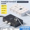 16-in-1 Power Strip with Switch & Surge Protection, 6-Outlet Power Strip with 3 USB Ports (2 USB-C) & Time Display, Multi-Plug Outlet Splitter, 5ft/10ft Extension Cord for Home Travel (Black, 10ft) view 2
