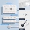 16-in-1 Power Strip with Switch & Surge Protection, 6-Outlet Power Strip with 3 USB Ports (2 USB-C) & Time Display, Multi-Plug Outlet Splitter, 5ft/10ft Extension Cord for Home Travel (Black, 10ft) view 3