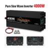 12V Pure Sine Wave Inverter 4000W 5000W 6000W Double Socket DC 12V to AC 220V 50Hz / 60Hz Voltage Power Converters(12V 4000W) view 2