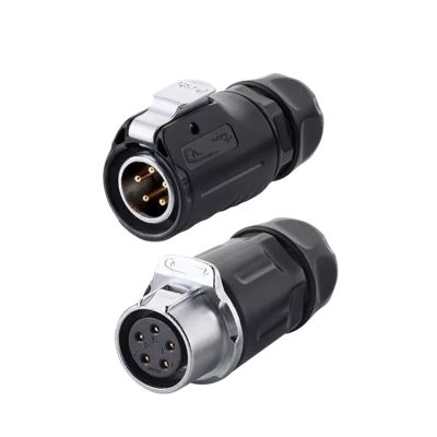 5 pin power connector cable to cable, male with female waterproof IP67