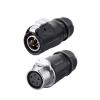 5 pin power connector cable to cable, male with female waterproof IP67 view 1
