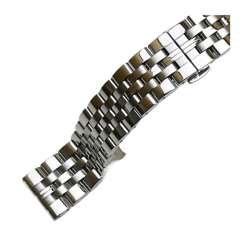 HFERHT Stainless Steel Watch Strap Bracelet 14mm 16mm 18mm 19mm 20mm 21mm Women Men Solid Metal Brushed Watch Band Watch Accessories(Gold,14mm)