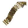 HFERHT Stainless Steel Watch Strap Bracelet 14mm 16mm 18mm 19mm 20mm 21mm Women Men Solid Metal Brushed Watch Band Watch Accessories(Gold,14mm) view 2