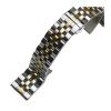 HFERHT Stainless Steel Watch Strap Bracelet 14mm 16mm 18mm 19mm 20mm 21mm Women Men Solid Metal Brushed Watch Band Watch Accessories(Gold,14mm) view 3