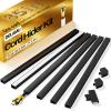 Delamu Black Cord Hider, 85in Cord Covers for Wires on Wall, One-Cord Cable Hider, Wire Hiders Wire Covers for TV Cords on Wall, Easy Mount Cable Cover Management Kit, 6X L14.2 W0.59 H0.4in, Black view 1