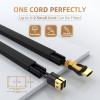 Delamu Black Cord Hider, 85in Cord Covers for Wires on Wall, One-Cord Cable Hider, Wire Hiders Wire Covers for TV Cords on Wall, Easy Mount Cable Cover Management Kit, 6X L14.2 W0.59 H0.4in, Black view 2