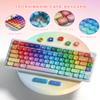 MOA Profile PBT Keycaps, 131 Keys Dye-Sublimation Custom Keyboard Keycaps Cute Rainbow Key caps for Cherry Gateron MX Swithes Mechanical Keyboards view 2
