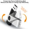 10 Pack 8GB USB Flash Drives with 1PC 20 Slots Flash Drive Case, Swivel USB 2.0 Thumb Drive USB Stick for Data Storage Backup, Portable Jump Drive Pendrive Zip Memory Stick with Indicator view 3