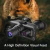 4K Helmet Style Night Vision Binoculars Dual Screen Night Vision Goggles with 3 Adjustable Infrared Lights & Tactical Flashlight 8X Digital Zoom,for Camping Surveillance view 2