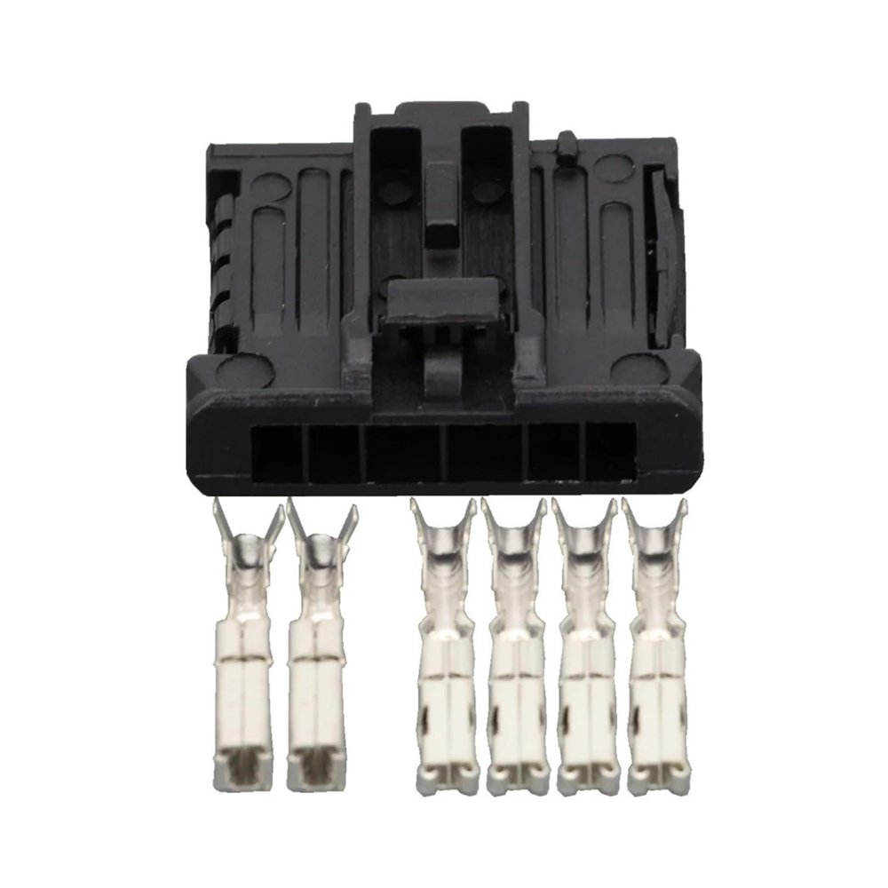 6 Pin Black Rectangular Connector With Terminal DJ7061-1.5-2.8-21 Automotive Connector Car(5 Sets)
