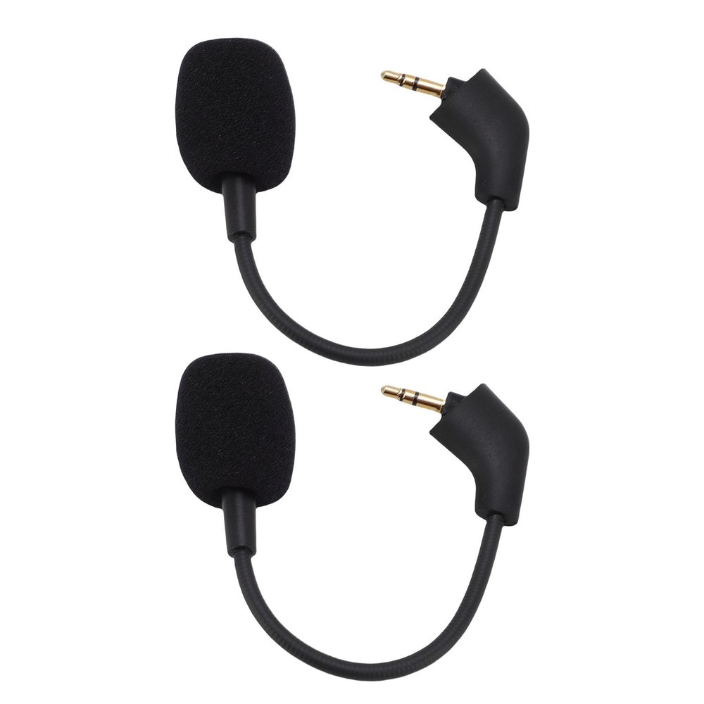 Wisoqu 2PCS Replacement Mic for Hyper X Cloud, Cloud II Core Wired Wireless Gaming Headphone, 3.5mm Detachable Noise Cancelling Microphone Boom