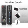 (2+2 Packs) Replacement Remote Control No Setup Fit Samsung TV Remote with Anti-Lost Soft Protective Silicone Cover Case Green & Purple Compatible with Samsung LCD LED HDTV 3D Smart TVs Models view 3
