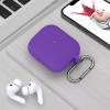 JTOMEI Compatible with AirPods Pro 3 Case Cover with Cleaning Kit, Soft Protective Silicone Skin Accessories for Men Women for Apple AirPods Pro 3 Gen(2025 Release), Front Led Visible, Purple view 2