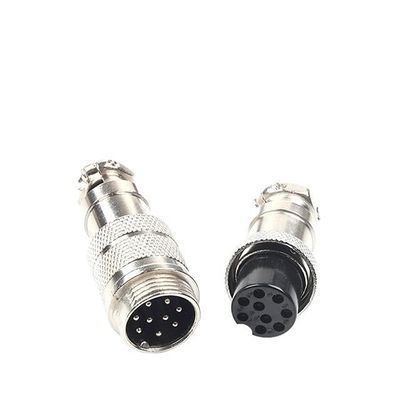VCALDGFZ 1Set Gx16 Butting Circular Aviation Connector Male & Female Plug 2/3/4/5/6/7/8/9/10 Pin Wire Panel Docking Connectors(GX16-9 Butt Type)