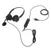 Pilipane Headset with Noise Canceling Microphone USB Dual Ear Volume Adjustable Office Telephone Headset for Call Center Customer Service Black view 2