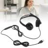 Pilipane Professional Noise Cancelling Telephone Headset with Crystal Clear Microphone and USB 3.5mm Connectivity for Office Business Telemarketing ABS Material Adjustable Headband view 2