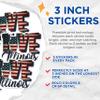 (3 Pack) Love Illinois Decals - USA Flag Decal - Patriotic Illinois Decal - 3 Inches On Longest Side - Easy Peel & Apply - Made in USA - 3MCS0304 view 2