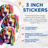 (3 Pack) Basset Hound Decals - Colorful Dog Decal - Laptop Decal - 3 Inches On Longest Side - Easy Peel & Apply - Made in USA - 3MCS0642 view 2