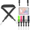 FIEIL Universal Shoulder Strap, Neoprene Padded Bag Strap with Double Adjustable Buckles, Replacement Comfortable Neck Lanyard for Camera, Cellphone Tablet,iPad, Laptop, Luggage Bag, Binocular(Black) view 1