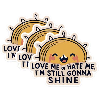 (3 Pack) Shine Anyway Decals - Motivational Decal - Happy Sunshine Stickers - 3 Inches On Longest Side - Easy Peel & Apply - Made in USA - 3MCS0547