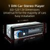 Auroky JSD-520 Car Stereo Audio Single Din Bluetooth Handsfree FM Radio Receiver USB Charging/MP3/AUX/TF, No CD Player view 4