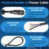 4-Pin Power Cable 000-00128-001 for Simrad Navico B&G NSS evo1/evo2/evo3, NSO, NSE, LSS1, BSM, GO, Zeus, Vulcan, 2m (6.5ft) Power Cord for Power Control Bus and External Alarm view 3