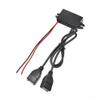12V To 5V DC Converter Module With Dual USB Ports 15W Power Output 96% Efficiency For Car GPS Navigation Driving Recorder Audio MP3 MP4 Players view 1
