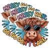 (3 Pack) Messy Hair Cow Decals - Highland Cattle - Funny Laptop Decal - 3 Inches On Longest Side - Easy Peel & Apply - Made in USA - 3MCS0911 view 1