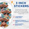 (3 Pack) Messy Hair Cow Decals - Highland Cattle - Funny Laptop Decal - 3 Inches On Longest Side - Easy Peel & Apply - Made in USA - 3MCS0911 view 2
