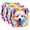 (3 Pack) Samoyed Dog Decals - Colorful Pet Stickers - Laptop Decal Art - 3 Inches On Longest Side - Easy Peel & Apply - Made in USA - 3MCS0627 view 1