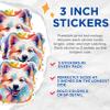 (3 Pack) Samoyed Dog Decals - Colorful Pet Stickers - Laptop Decal Art - 3 Inches On Longest Side - Easy Peel & Apply - Made in USA - 3MCS0627 view 2