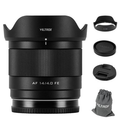 VILTROX 14mm F4.0 FE Prime Lens,Full Frame Wide Angle Auto Focus Lens for Sony Mirrorless Cameras a7 a7II a7III a7R a7RII a7RIII a7RIV a7S a7SII a9
