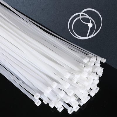 100 Pcs 20 Inch White Large Long Zip Ties  Industrial Big Plastic Cable Tie Wraps for Outdoor Use, with 60 Pounds Tensile