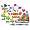 (3 Pack) Autism Awareness Decals - Kind Sole - Puzzle Piece Decals - 3 Inches On Longest Side - Easy Peel & Apply - Made in USA - 3MCS1979 view 1