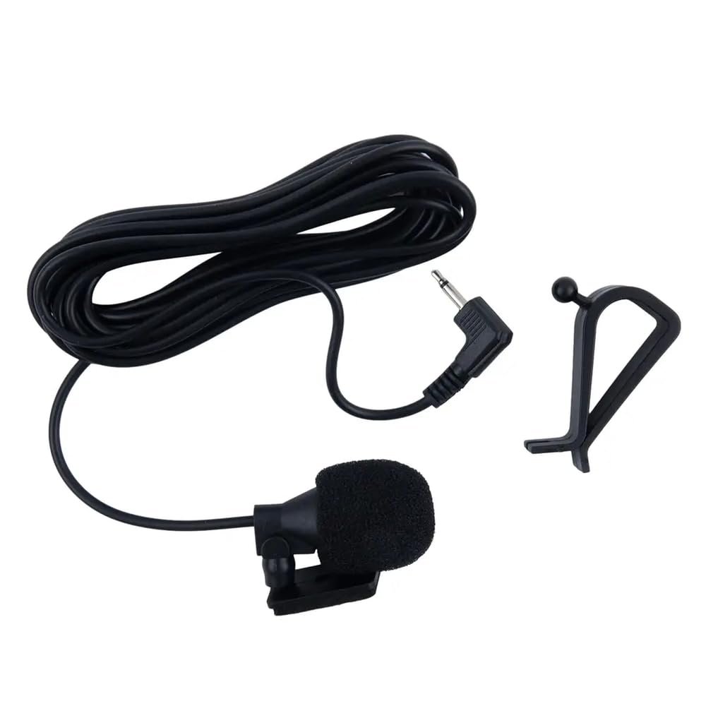3M 2 5MM Car Microphone With Windproof Foam Cover Compatible With Pioneer Stereos Radio Receiver Bracket Car Audio Parts