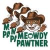 (3 Pack) Cowboy Cat Decals - Meowdy Pawtner - Western Kitty Laptop Decals - 3 Inches On Longest Side - Easy Peel & Apply - Made in USA - 3MCS4696 view 1