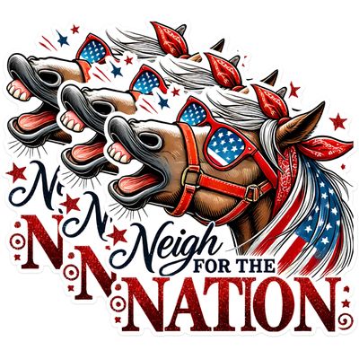 (3 Pack) Patriotic Horse Decals - USA Pride Decals - Laptop Decals - 3 Inches On Longest Side - Easy Peel & Apply - Made in USA - 3MCS1532
