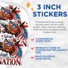 (3 Pack) Patriotic Horse Decals - USA Pride Decals - Laptop Decals - 3 Inches On Longest Side - Easy Peel & Apply - Made in USA - 3MCS1532 view 2