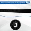 100 Pcs Nylon Universal Cable Tie Buckle  Heavy Duty Sided Snap Fit Zip Ties with Button Lock, UV Resistant Plastic Cable Fasteners for Automotive, Electrical & Daily Repair view 4