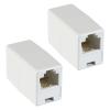 SynHHergyx 2 Pack RJ11 Coupler Telephone Line Connector Phone Cord Adapter RJ11 6P4C Female to Female Straight Telephone Cable Cord Extension Adapter for Landline Phone and Fax White view 1