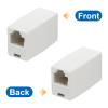 SynHHergyx 2 Pack RJ11 Coupler Telephone Line Connector Phone Cord Adapter RJ11 6P4C Female to Female Straight Telephone Cable Cord Extension Adapter for Landline Phone and Fax White view 3