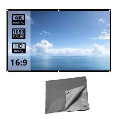 60-130 Inch Projector Screen for Indoor Outdoor, 30 Viewing Angle, 16:9 HD 4K Foldable Anti-Crease Portable Anti-Glare Movie Screen for Home Theater(84 inch 16: 9)