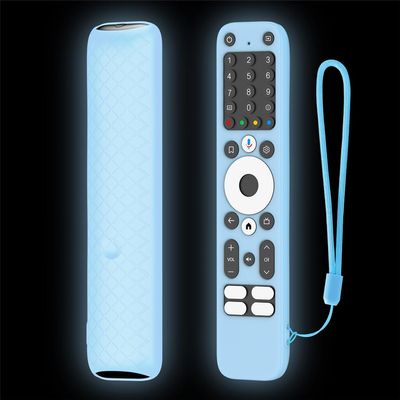 Protective Cover for Homatics Box R 4K Remote Control Case Soft Silicone Housing for Homatics Box R 4K Controller Non-Slip Texture Skin Protector Shell (Luminous Blue)